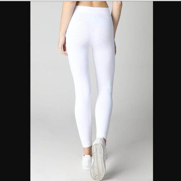 New White Ankle Length Leggings Best Fit Size 2 - 8 - Picture 2 of 2